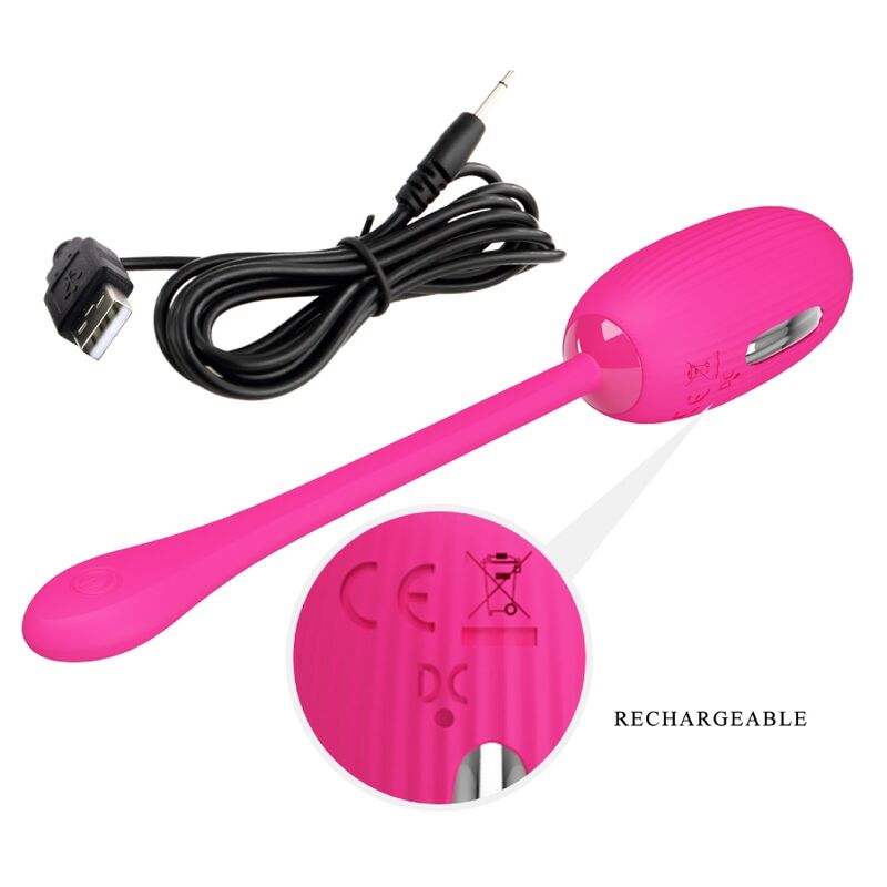 PRETTY LOVE - DOREEN RECHARGEABLE VIBRATING EGG MAGENTA - ToysByMonk