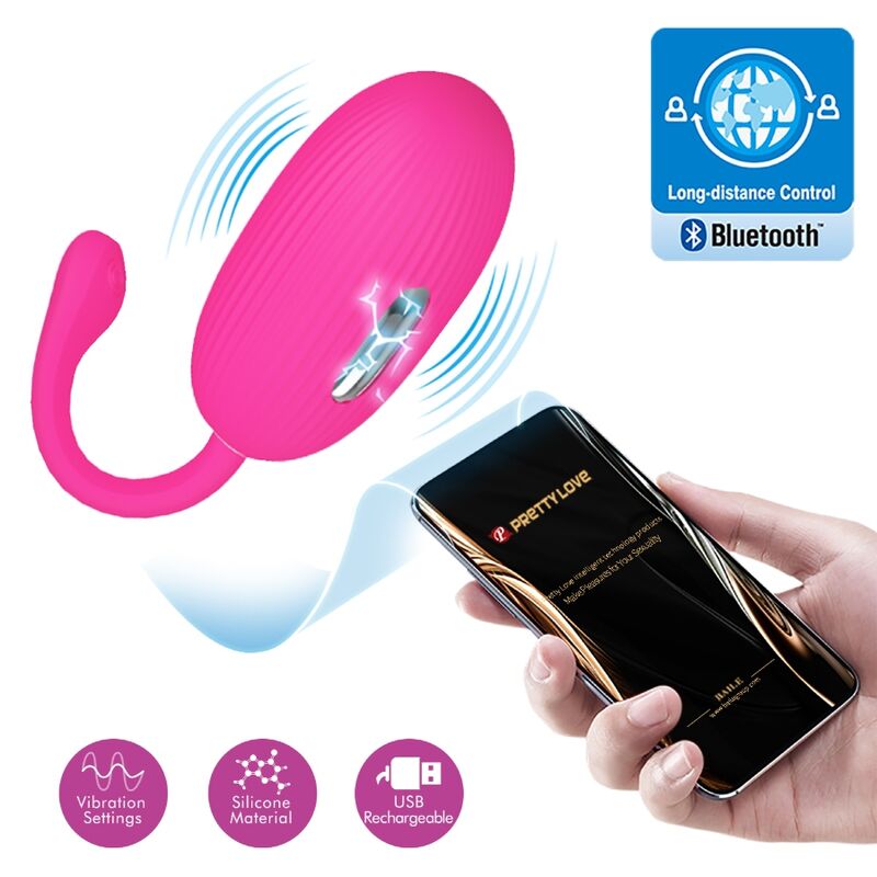 PRETTY LOVE - DOREEN RECHARGEABLE VIBRATING EGG MAGENTA - ToysByMonk