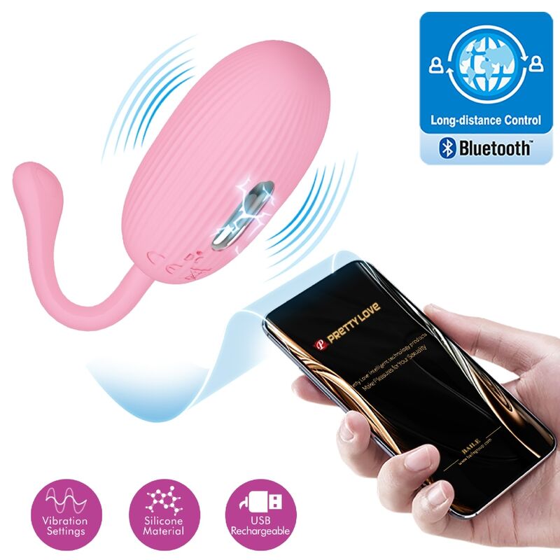 PRETTY LOVE - DOREEN PINK RECHARGEABLE VIBRATING EGG PRETTY LOVE SMART