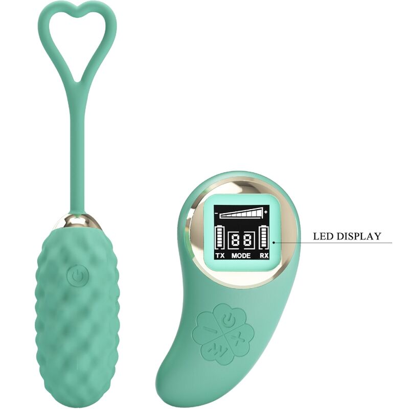 PRETTY LOVE - VIVIAN GREEN REMOTE CONTROL VIBRATING EGG PRETTY LOVE LED