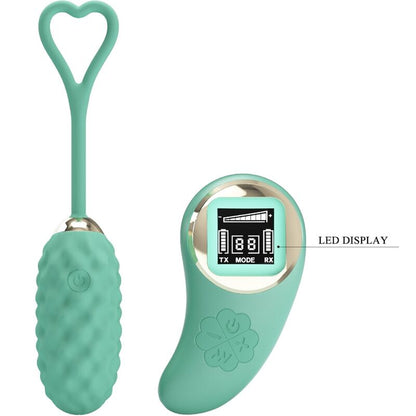 PRETTY LOVE - VIVIAN GREEN REMOTE CONTROL VIBRATING EGG PRETTY LOVE LED