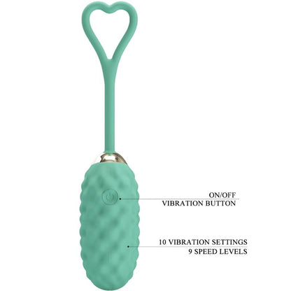 PRETTY LOVE - VIVIAN GREEN REMOTE CONTROL VIBRATING EGG PRETTY LOVE LED