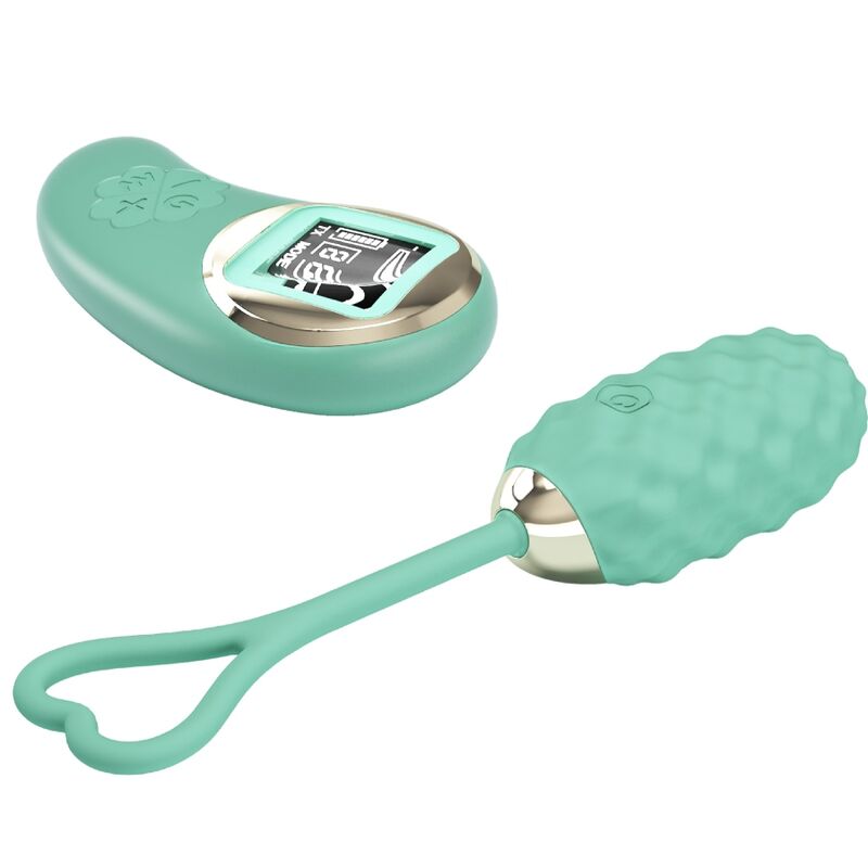 PRETTY LOVE - VIVIAN GREEN REMOTE CONTROL VIBRATING EGG PRETTY LOVE LED