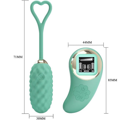 PRETTY LOVE - VIVIAN GREEN REMOTE CONTROL VIBRATING EGG PRETTY LOVE LED