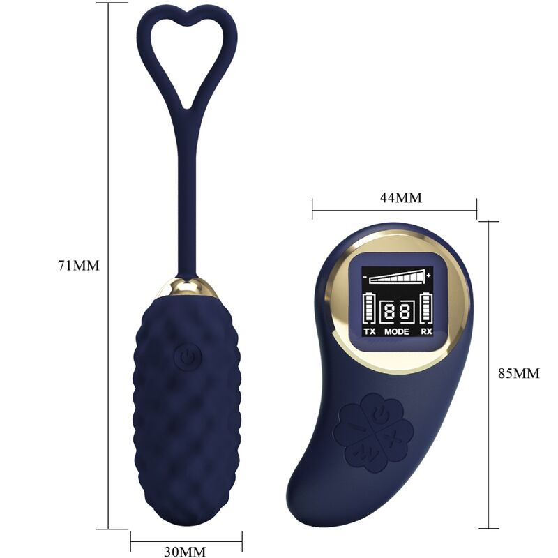 PRETTY LOVE - VIVIAN BLUE REMOTE CONTROL VIBRATING EGG PRETTY LOVE LED