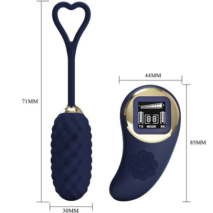 PRETTY LOVE - VIVIAN BLUE REMOTE CONTROL VIBRATING EGG PRETTY LOVE LED