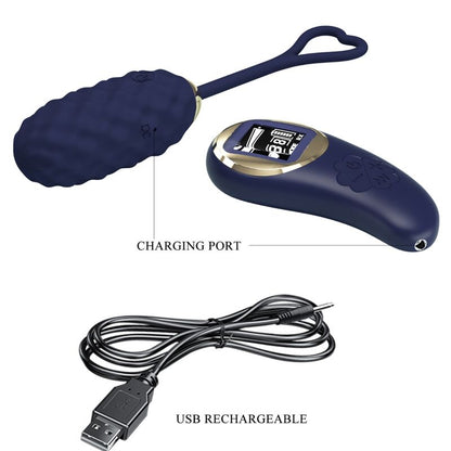 PRETTY LOVE - VIVIAN BLUE REMOTE CONTROL VIBRATING EGG PRETTY LOVE LED