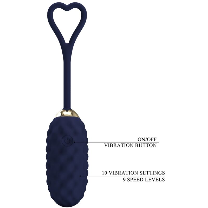 PRETTY LOVE - VIVIAN BLUE REMOTE CONTROL VIBRATING EGG PRETTY LOVE LED