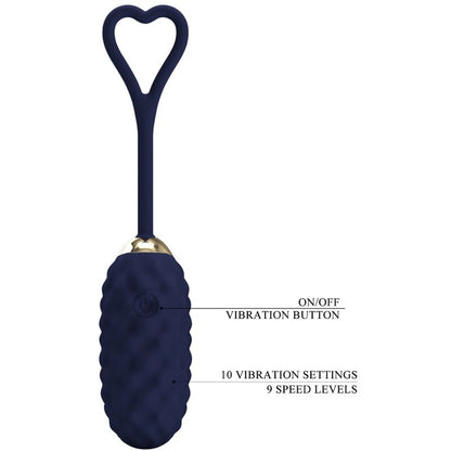 PRETTY LOVE - VIVIAN BLUE REMOTE CONTROL VIBRATING EGG PRETTY LOVE LED