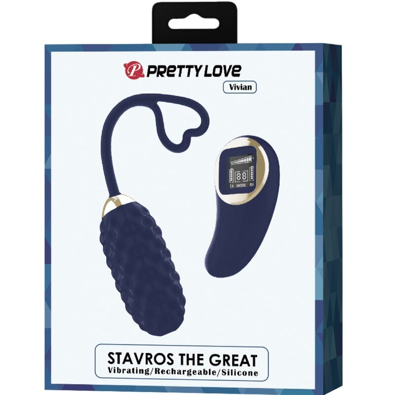 PRETTY LOVE - VIVIAN BLUE REMOTE CONTROL VIBRATING EGG PRETTY LOVE LED