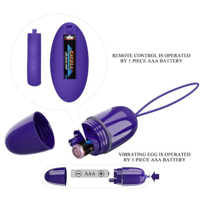 PRETTY LOVE - SELKIE YOUTH MINI VIBRATING EGG VIOLET REMOTE CONTROL PRETTY LOVE YOUTH