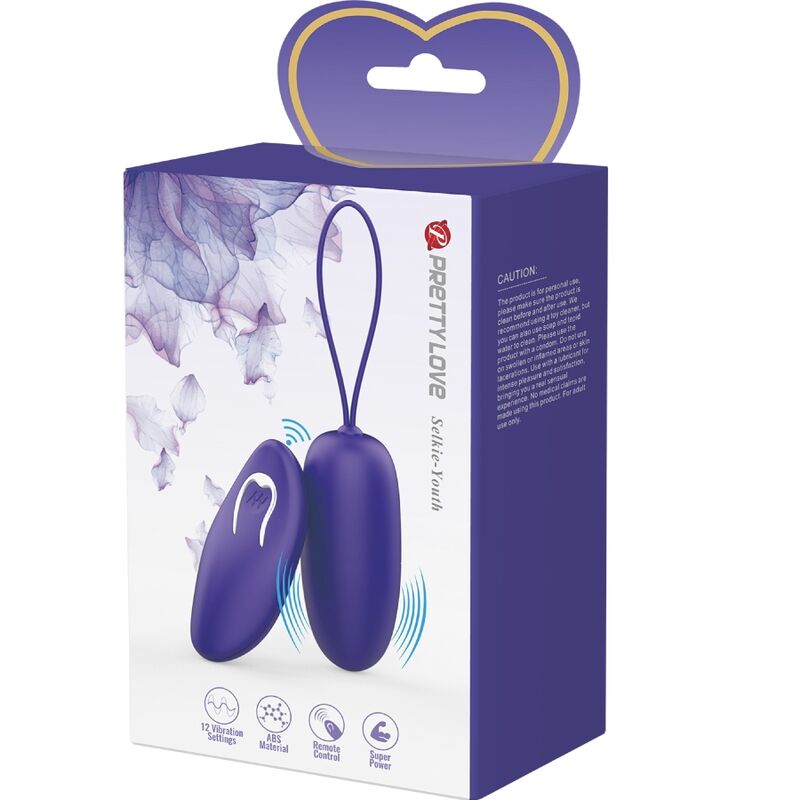 PRETTY LOVE - SELKIE YOUTH MINI VIBRATING EGG VIOLET REMOTE CONTROL PRETTY LOVE YOUTH