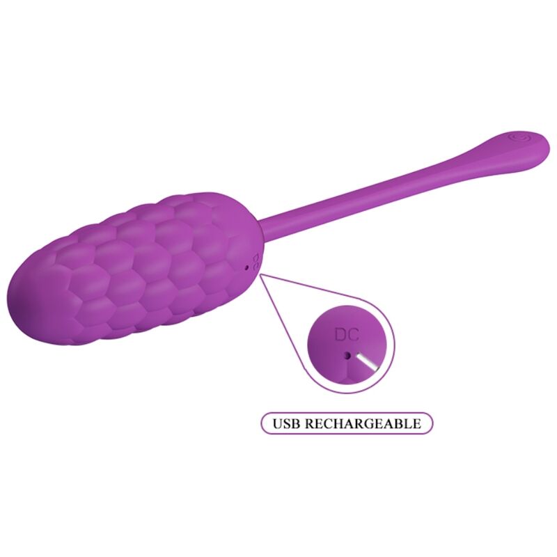 PRETTY LOVE - VIBRATING EGG WITH PURPLE RECHARGEABLE MARINE TEXTURE - ToysByMonk