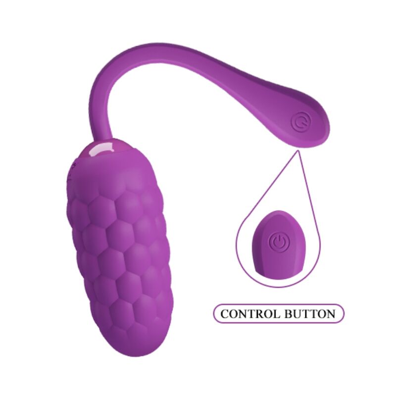 PRETTY LOVE - VIBRATING EGG WITH PURPLE RECHARGEABLE MARINE TEXTURE - ToysByMonk