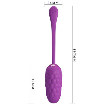 PRETTY LOVE - VIBRATING EGG WITH PURPLE RECHARGEABLE MARINE TEXTURE - ToysByMonk