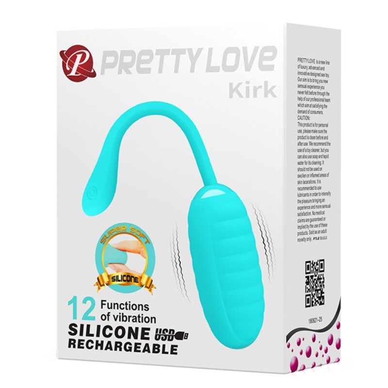 PRETTY LOVE - KIRK RECHARGEABLE VIBRATING EGG LIGHT GREEN - ToysByMonk