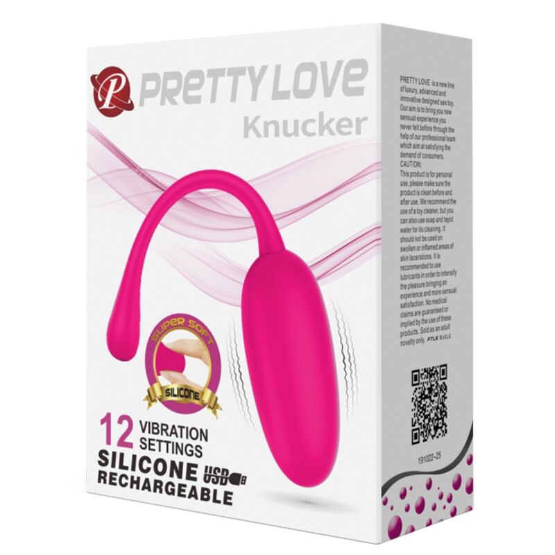 PRETTY LOVE - KNUCKER PINK RECHARGEABLE VIBRATING EGG - ToysByMonk