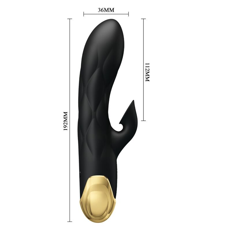 PRETTY LOVE - BLACK RECHARGEABLE GOLD PLATED LUXURY VIBRATOR PRETTY LOVE C-TYPE