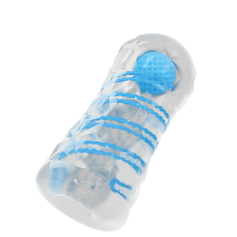 PRETTY LOVE - SMALL MASTURBATOR WITH BLUE SPIRALS - ToysByMonk