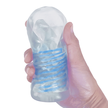PRETTY LOVE - SMALL MASTURBATOR WITH BLUE SPIRALS - ToysByMonk