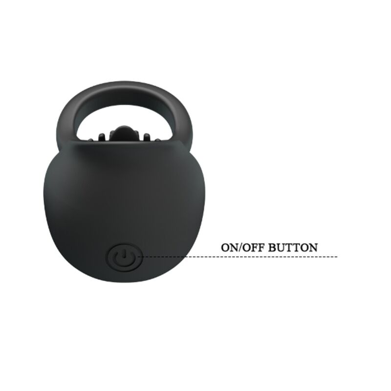 PRETTY LOVE - VIBRATING PENIS RING WITH BLACK TONGUE - ToysByMonk