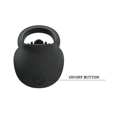 PRETTY LOVE - VIBRATING PENIS RING WITH BLACK TONGUE - ToysByMonk