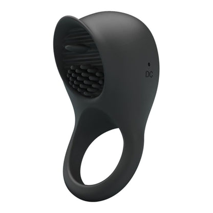 PRETTY LOVE - VIBRATING PENIS RING WITH BLACK TONGUE - ToysByMonk