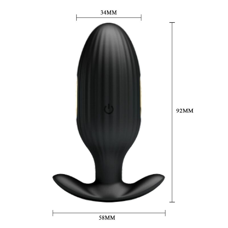 PRETTY LOVE - JEFFERSON APP CONTROLLED ANAL PLUG BLACK - ToysByMonk