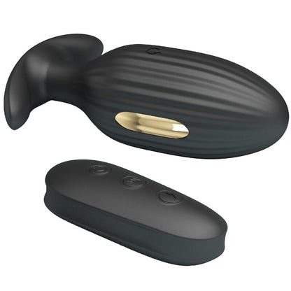 PRETTY LOVE - KELLY PLUG ANAL RECHARGEABLE VIBRATOR BLACK - ToysByMonk