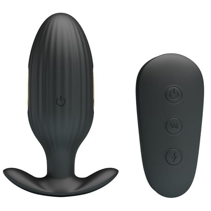PRETTY LOVE - KELLY PLUG ANAL RECHARGEABLE VIBRATOR BLACK - ToysByMonk