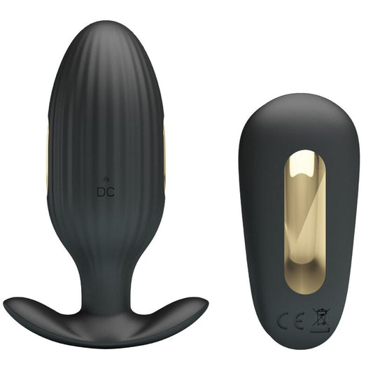 PRETTY LOVE - KELLY PLUG ANAL RECHARGEABLE VIBRATOR BLACK - ToysByMonk