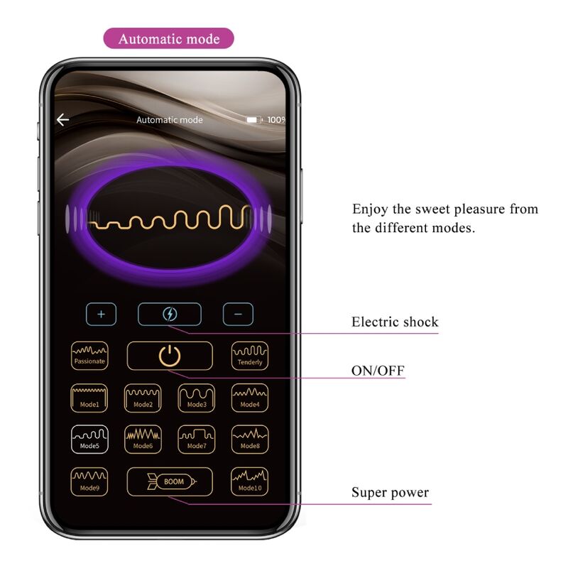 PRETTY LOVE - JEFFERSON APP CONTROLLED ANAL PLUG BLACK - ToysByMonk