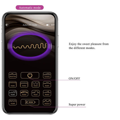 PRETTY LOVE - NYMPH VIBRATING EGG APP CONTROLLED PURPLE PRETTY LOVE BOTTOM