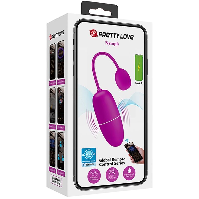 PRETTY LOVE - NYMPH VIBRATING EGG APP CONTROLLED PURPLE - ToysByMonk