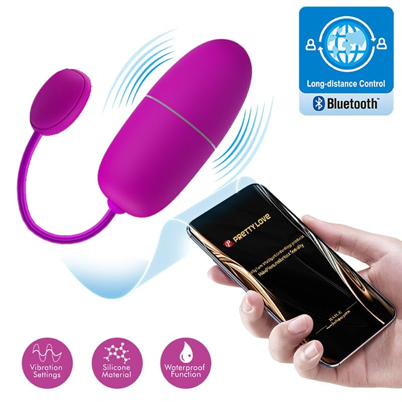 PRETTY LOVE - NYMPH VIBRATING EGG APP CONTROLLED PURPLE - ToysByMonk
