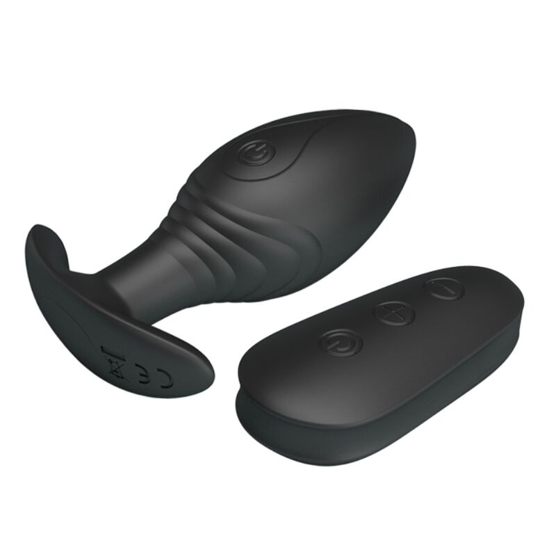 PRETTY LOVE - REGINA ANAL PLUG RECHARGEABLE VIBRATOR BLACK PRETTY LOVE BOTTOM
