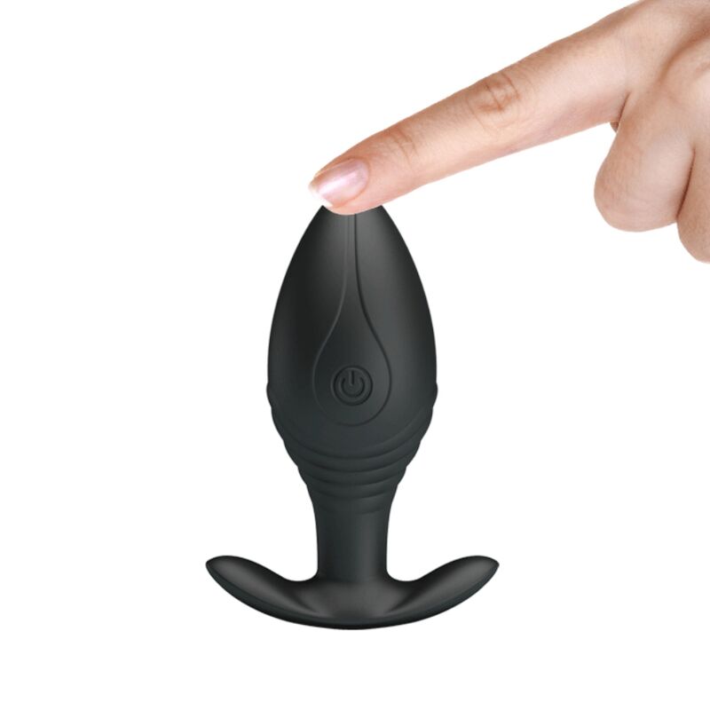 PRETTY LOVE - REGINA ANAL PLUG RECHARGEABLE VIBRATOR BLACK PRETTY LOVE BOTTOM