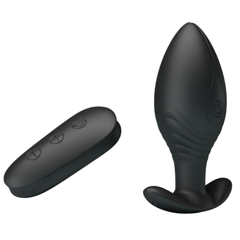 PRETTY LOVE - REGINA ANAL PLUG RECHARGEABLE VIBRATOR BLACK - ToysByMonk