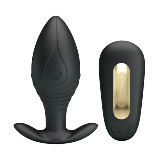 PRETTY LOVE - REGINA ANAL PLUG RECHARGEABLE VIBRATOR BLACK - ToysByMonk