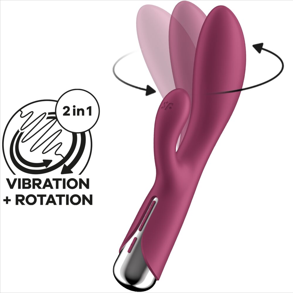 SATISFYER - SPINNING RABBIT 1 CLITORIS AND RED G-SPOT STIMULATION - ToysByMonk