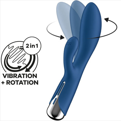 SATISFYER - SPINNING RABBIT 1 CLITORIS AND RED G-SPOT STIMULATION - ToysByMonk