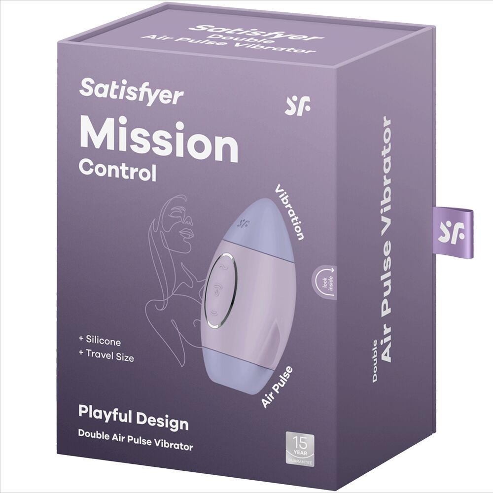 SATISFYER - MISSION CONTROL LILAC SMALL DOUBLE IMPULSE VIBRATOR - ToysByMonk