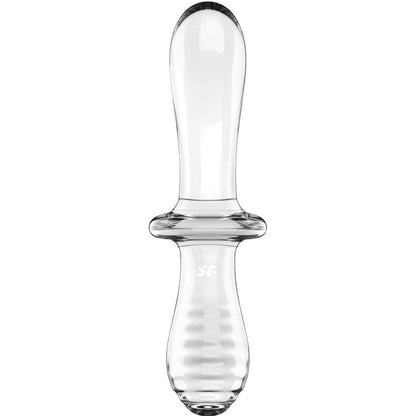 SATISFYER - DOUBLE CRYSTAL DILDO TRANSPARENT - ToysByMonk