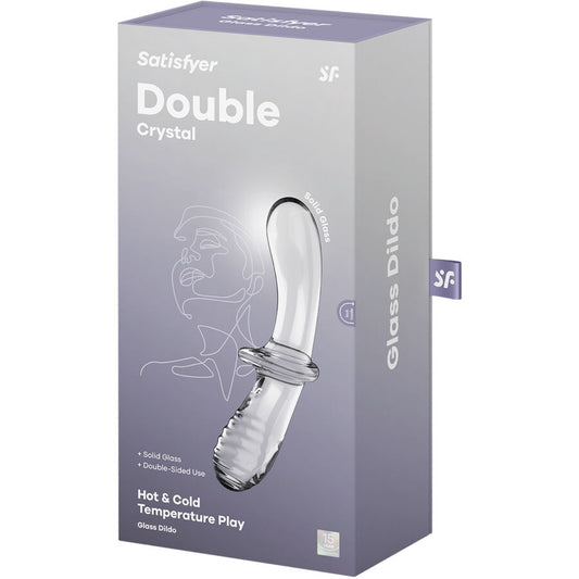 SATISFYER - DOUBLE CRYSTAL DILDO TRANSPARENT SATISFYER CRYSTAL