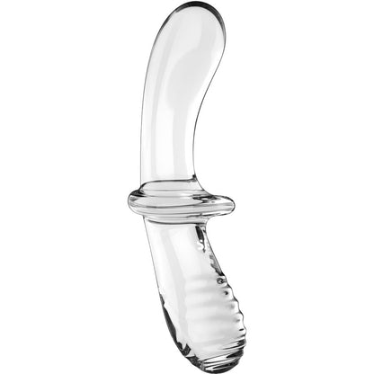 SATISFYER - DOUBLE CRYSTAL DILDO TRANSPARENT - ToysByMonk