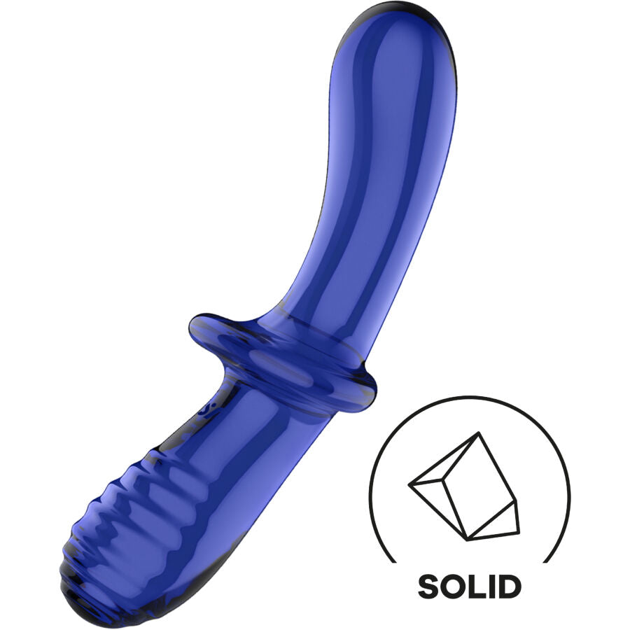 SATISFYER - DOUBLE CRYSTAL DILDO TRANSPARENT - ToysByMonk