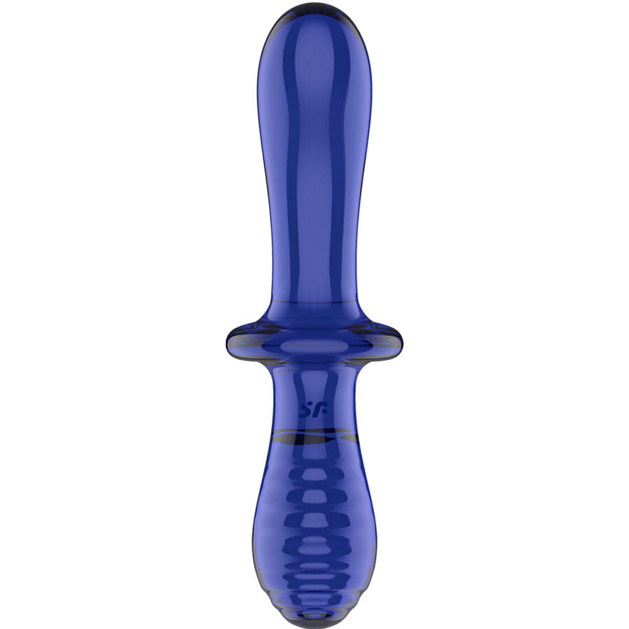 SATISFYER - DOUBLE CRYSTAL DILDO TRANSPARENT - ToysByMonk