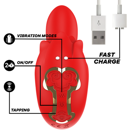MIA - SELENA STIMULATOR VIBRATING + TAPPING RED MIA