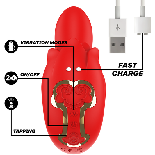 MIA - SELENA STIMULATOR VIBRATING + TAPPING RED MIA