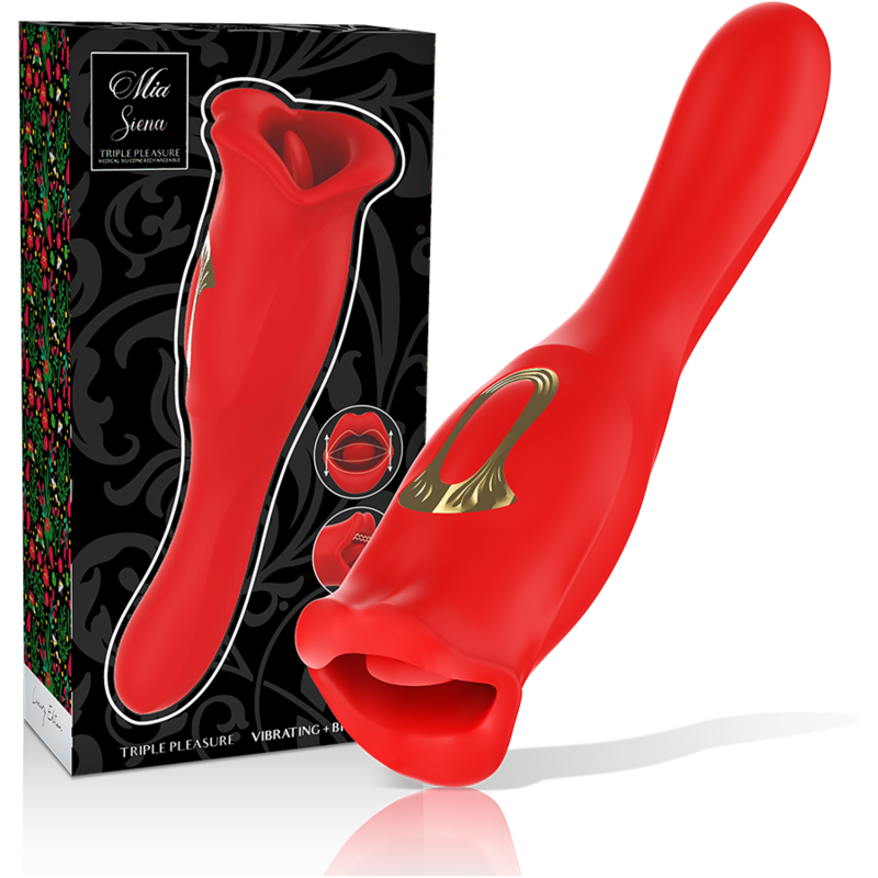 MIA - SIENA TRIPLE PLEASURE VIBRATING + BITING - ToysByMonk